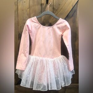 Pink Kids Ballet Leopard w/ White Sparkle Tutu